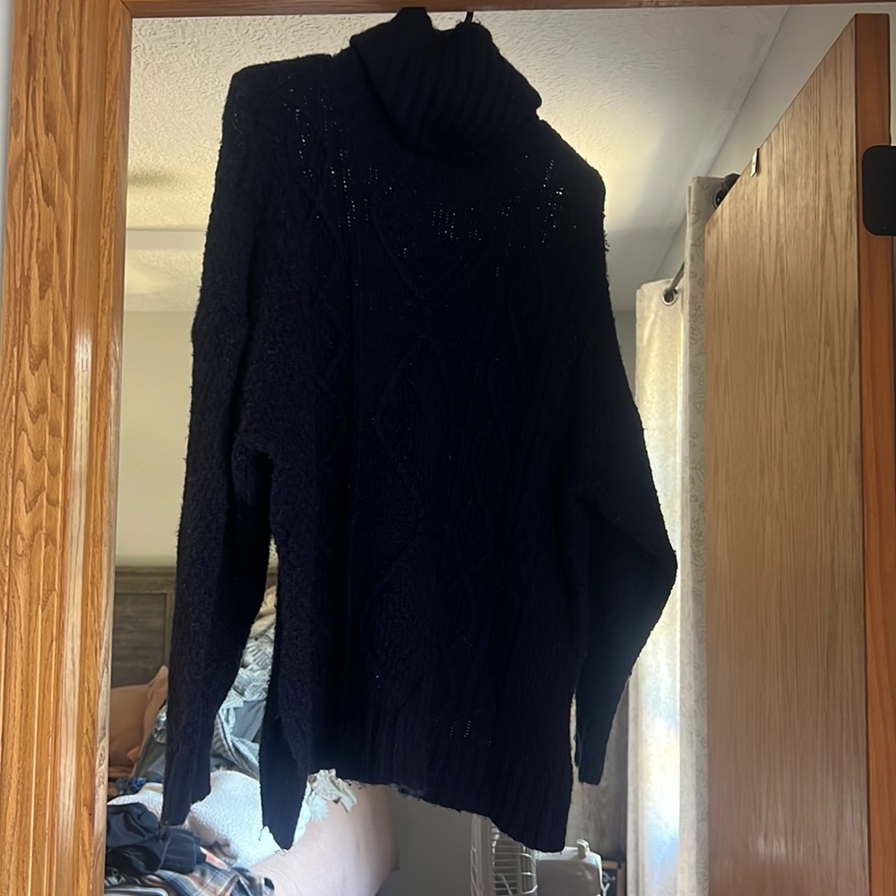 Aerie - tunic, turtle neck sweater - size small - navy blue - Picture 2 of 2